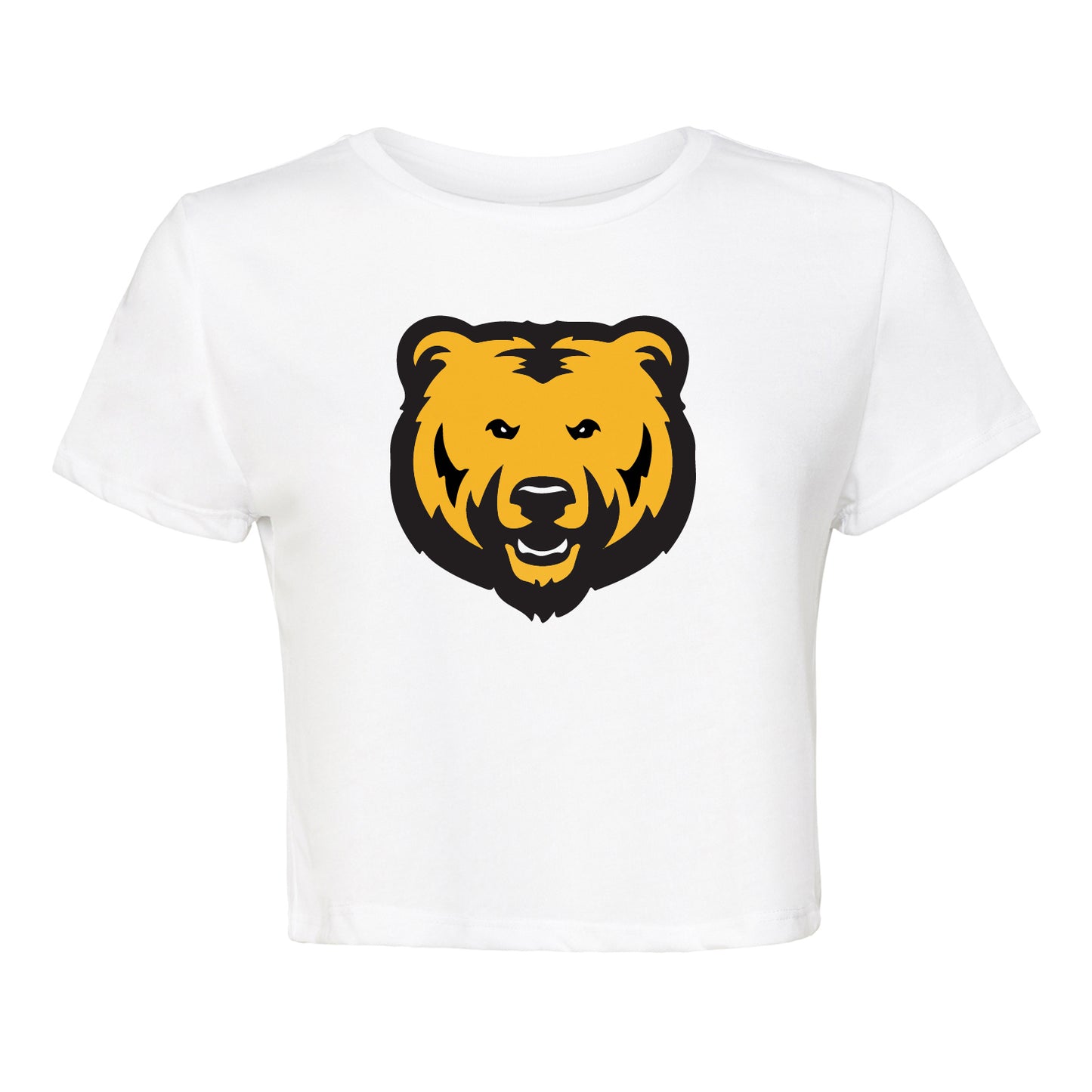 Ladies' Cropped T-Shirt Flowy Jersey - Bear Head