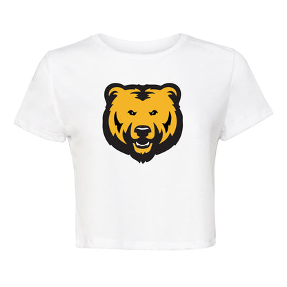 Ladies' Cropped T-Shirt Flowy Jersey - Bear Head