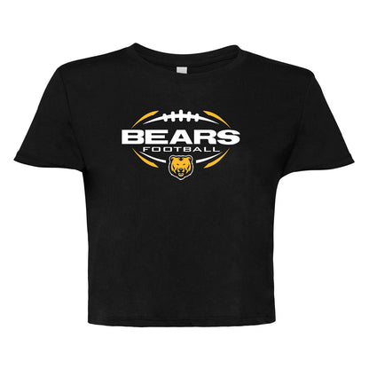 Ladies' Cropped T-Shirt Flowy Jersey - Bears Football Sleek