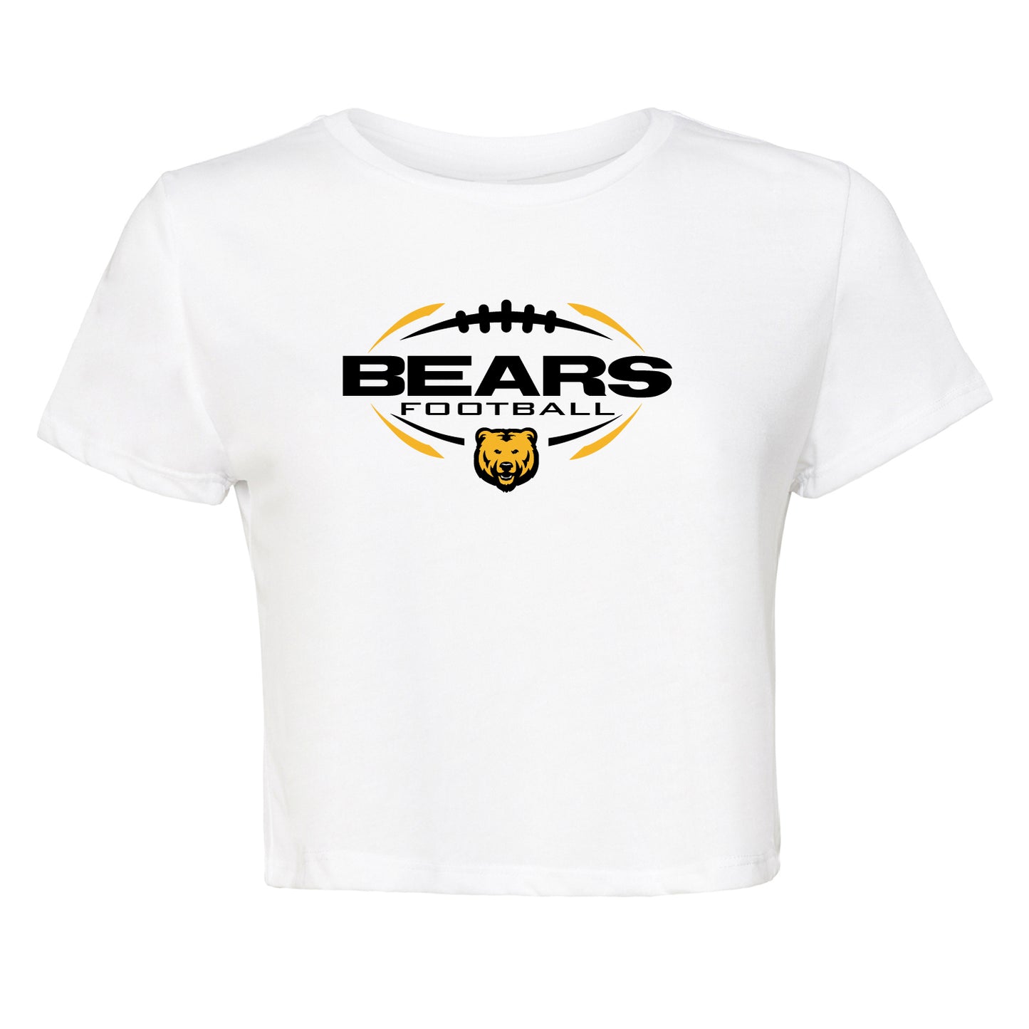 Ladies' Cropped T-Shirt Flowy Jersey - Bears Football Sleek