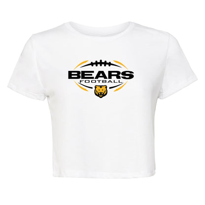 Ladies' Cropped T-Shirt Flowy Jersey - Bears Football Sleek