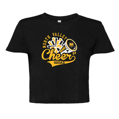 Ladies' Cropped T-Shirt Flowy Jersey - Cheer Squad