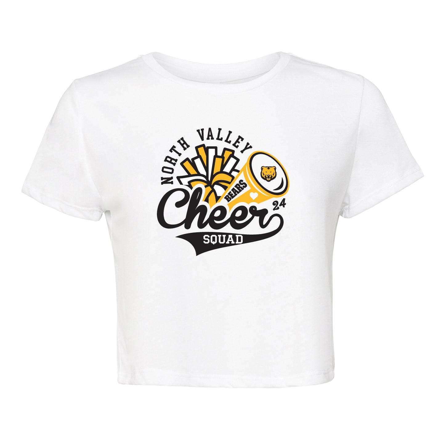 Ladies' Cropped T-Shirt Flowy Jersey - Cheer Squad