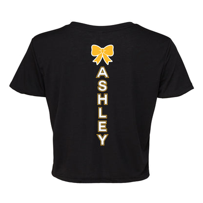 Ladies' Cropped T-Shirt Flowy Jersey - Football and Cheer