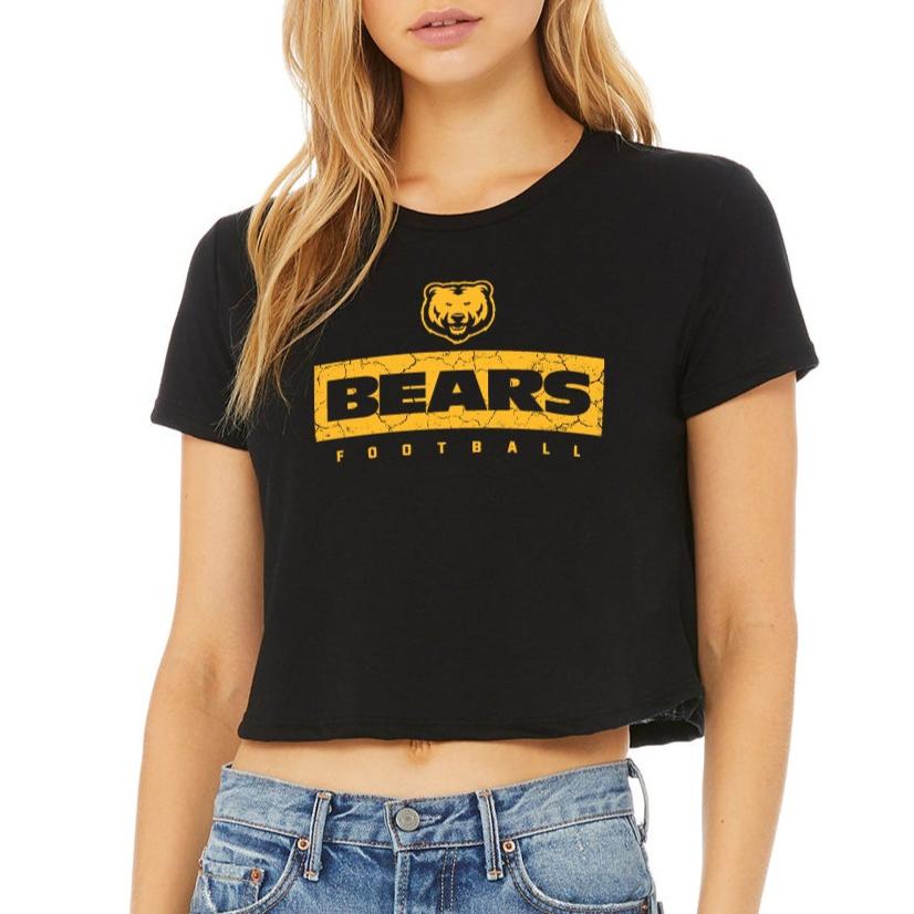 Ladies' Cropped T-Shirt Flowy Jersey - Bears Block