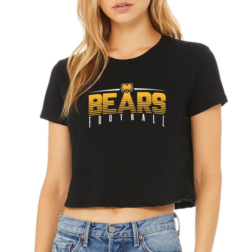 Ladies' Cropped T-Shirt Flowy Jersey  - Bears Gradient