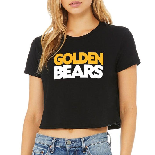 Ladies' Cropped T-Shirt Flowy Jersey  - Golden Bears Bold