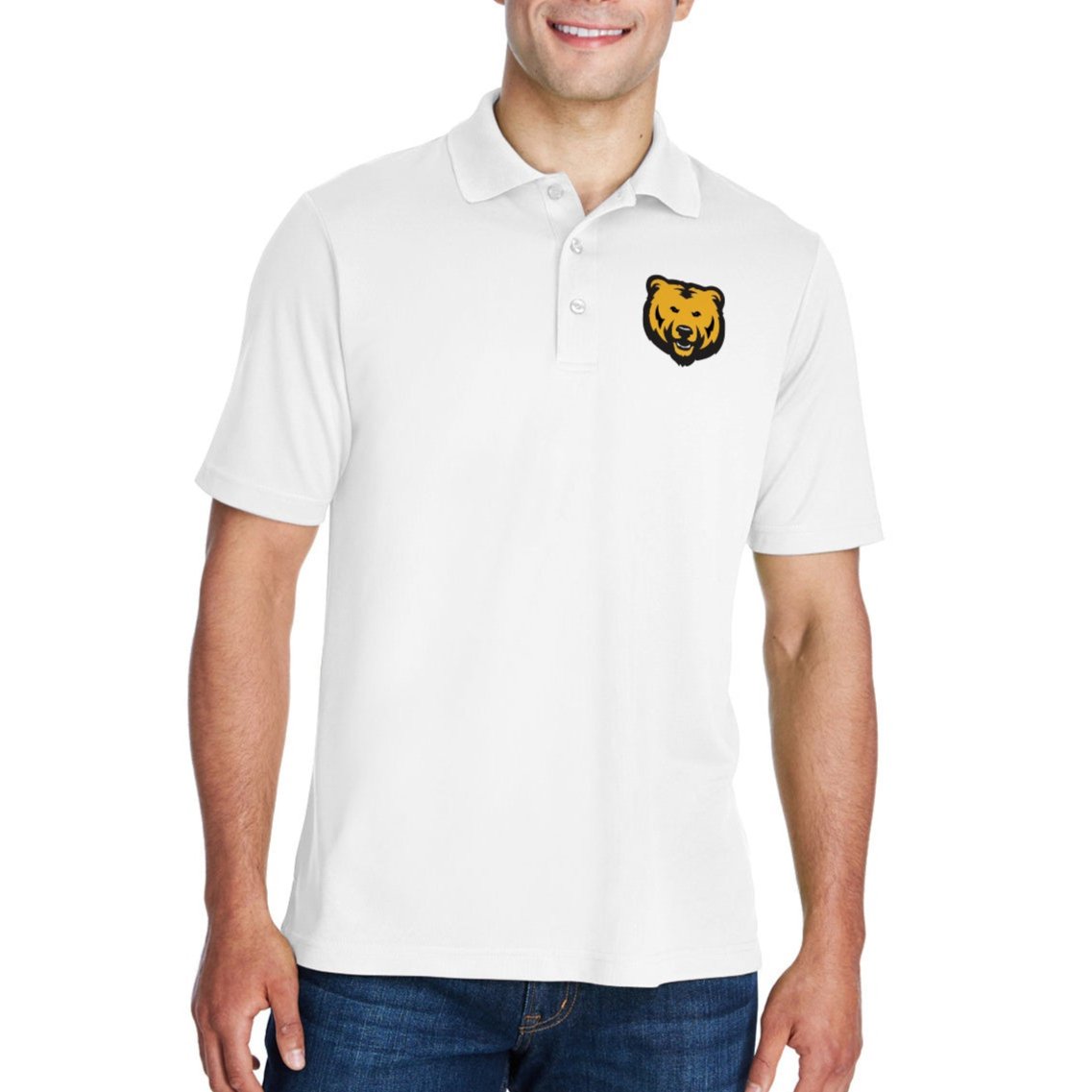 Men's Origin Performance Piqué Polo -Shirt Bear Head