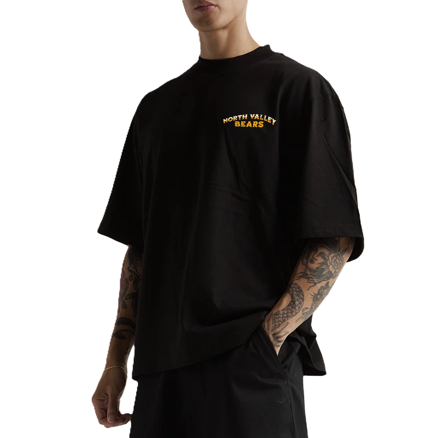 Shaka Wear Heavyweight Oversized T-Shirt -  Rugged Bear