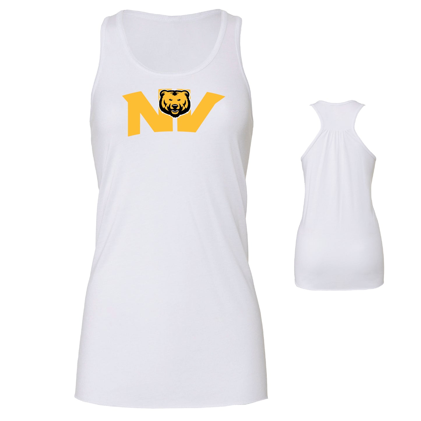 Ladies' Tank Top Flowy Racer Back  - Main Logo