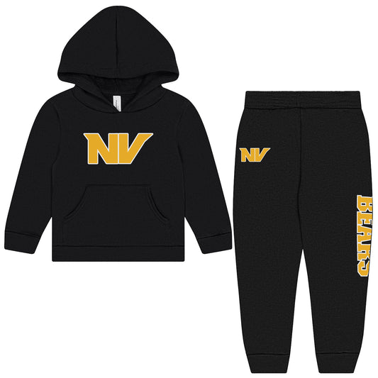 Toddler Fleece Jogger Set - NV Logo