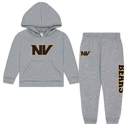 Toddler Fleece Jogger Set - NV Logo