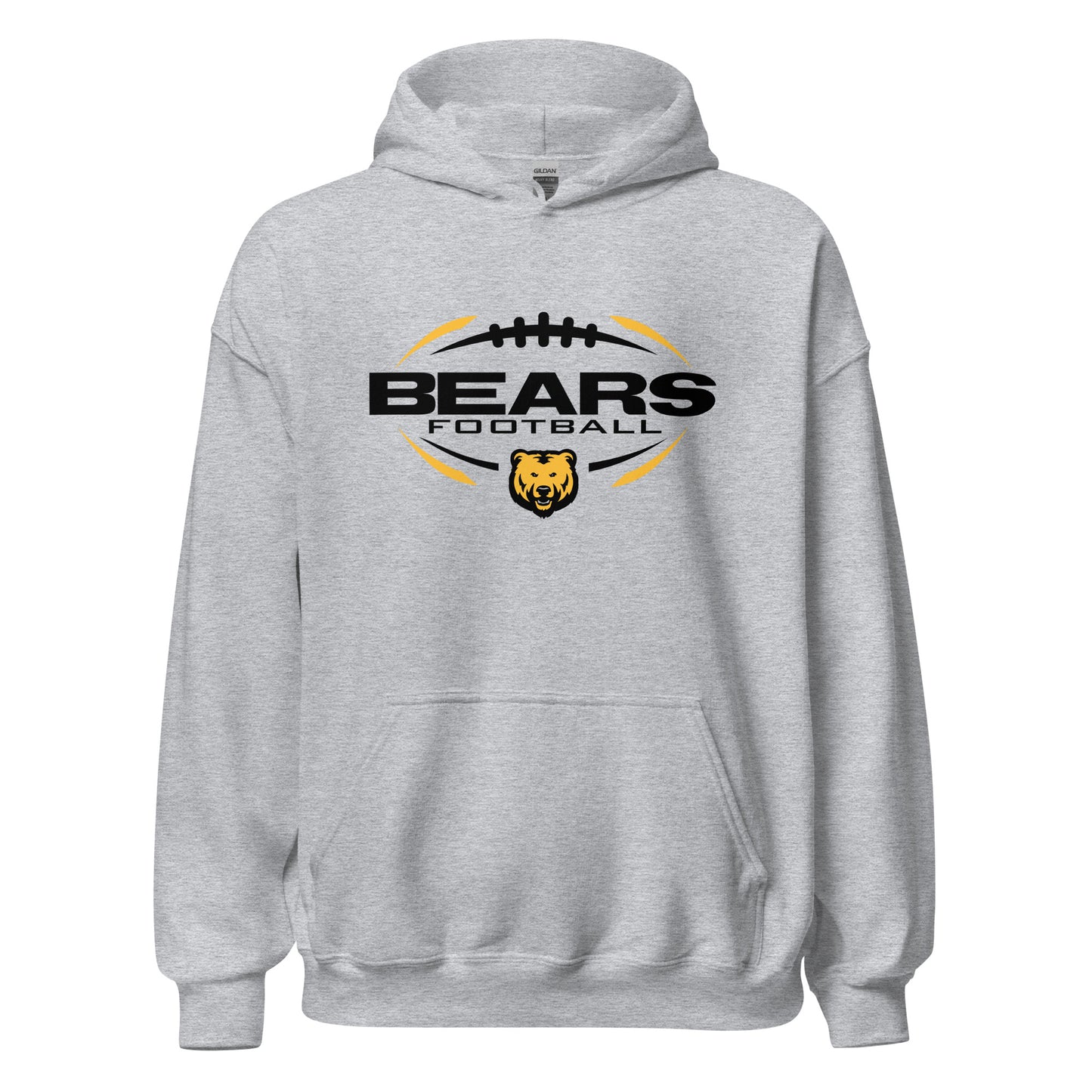 Hoodie Fleece Pullover - Bears Football Sleek