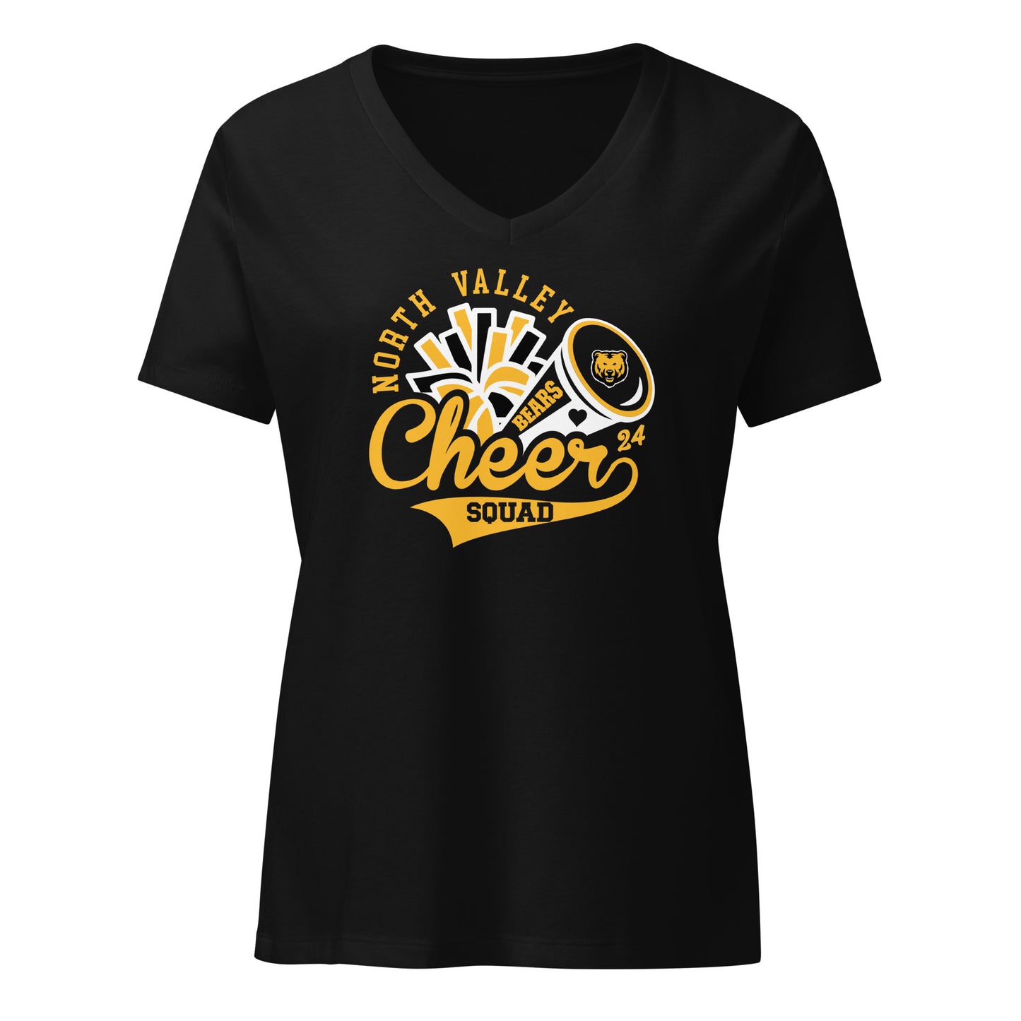 Ladies' V-Neck T-Shirt Relaxed Jersey - Cheer Squad