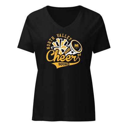 Ladies' V-Neck T-Shirt Relaxed Jersey - Cheer Squad