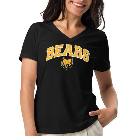 Ladies' V-Neck T-Shirt Relaxed Jersey - Bears Arch