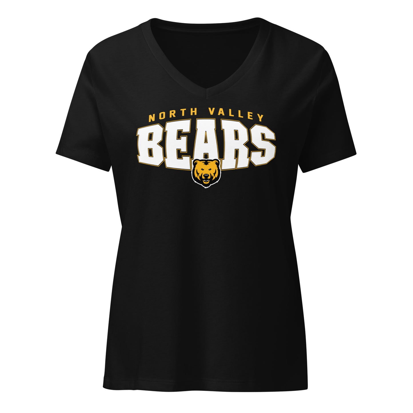 Ladies' V-Neck T-Shirt Relaxed Jersey - Bears Bulge