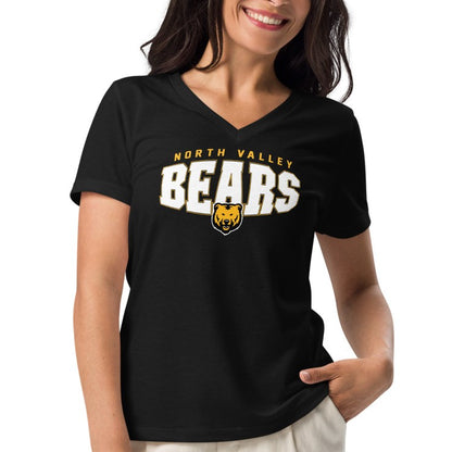 Ladies' V-Neck T-Shirt Relaxed Jersey - Bears Bulge