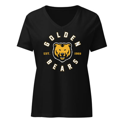 Ladies' V-Neck T-Shirt Relaxed Jersey - Bears Circle