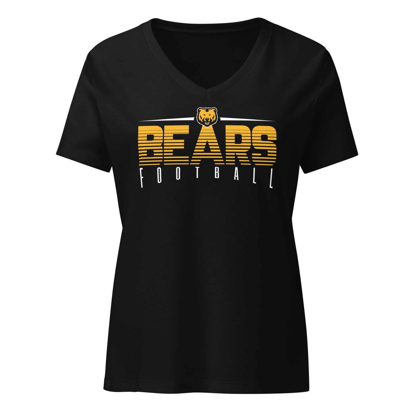 Ladies' V-Neck T-Shirt Relaxed Jersey - Bears Gradient