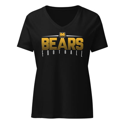 Ladies' V-Neck T-Shirt Relaxed Jersey - Bears Gradient