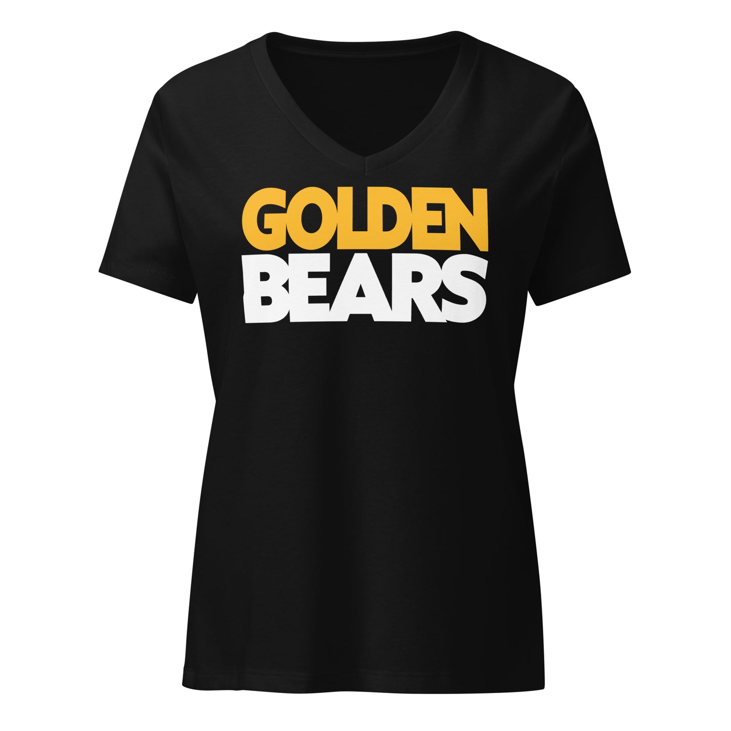 Ladies' V-Neck T-Shirt Relaxed Jersey - Golden Bears Bold