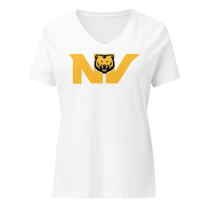 Ladies' V-Neck T-Shirt Relaxed Jersey - Main Logo