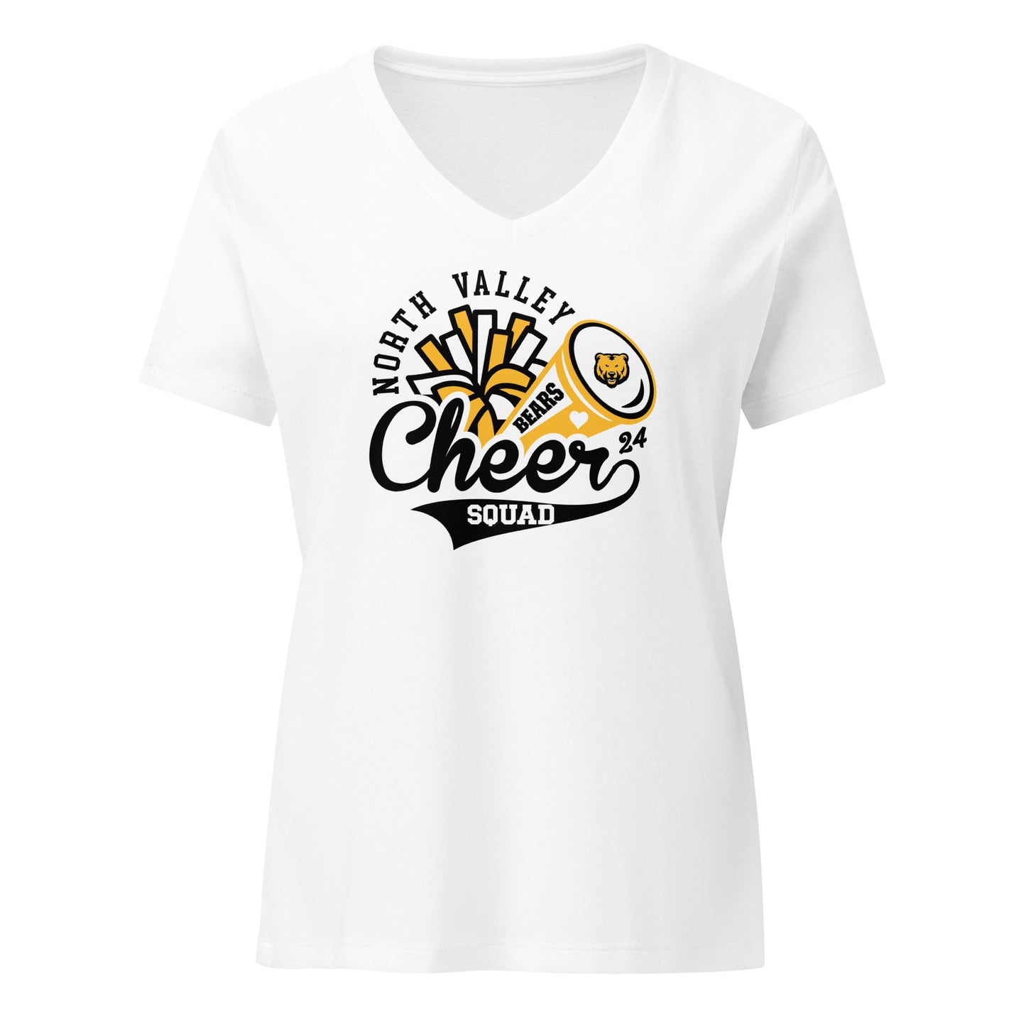 Ladies' V-Neck T-Shirt Relaxed Jersey - Cheer Squad