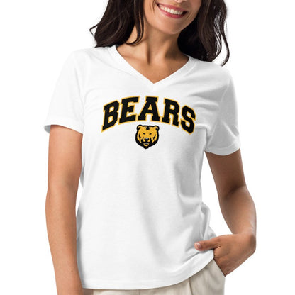 Ladies' V-Neck T-Shirt Relaxed Jersey - Bears Arch