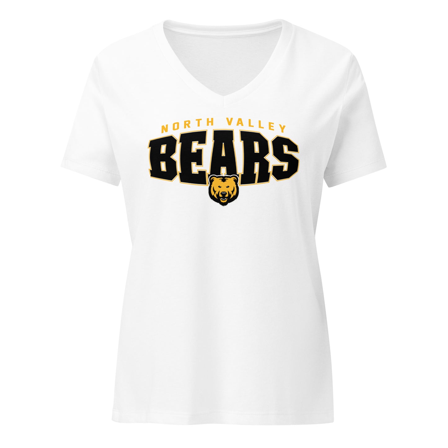 Ladies' V-Neck T-Shirt Relaxed Jersey - Bears Bulge